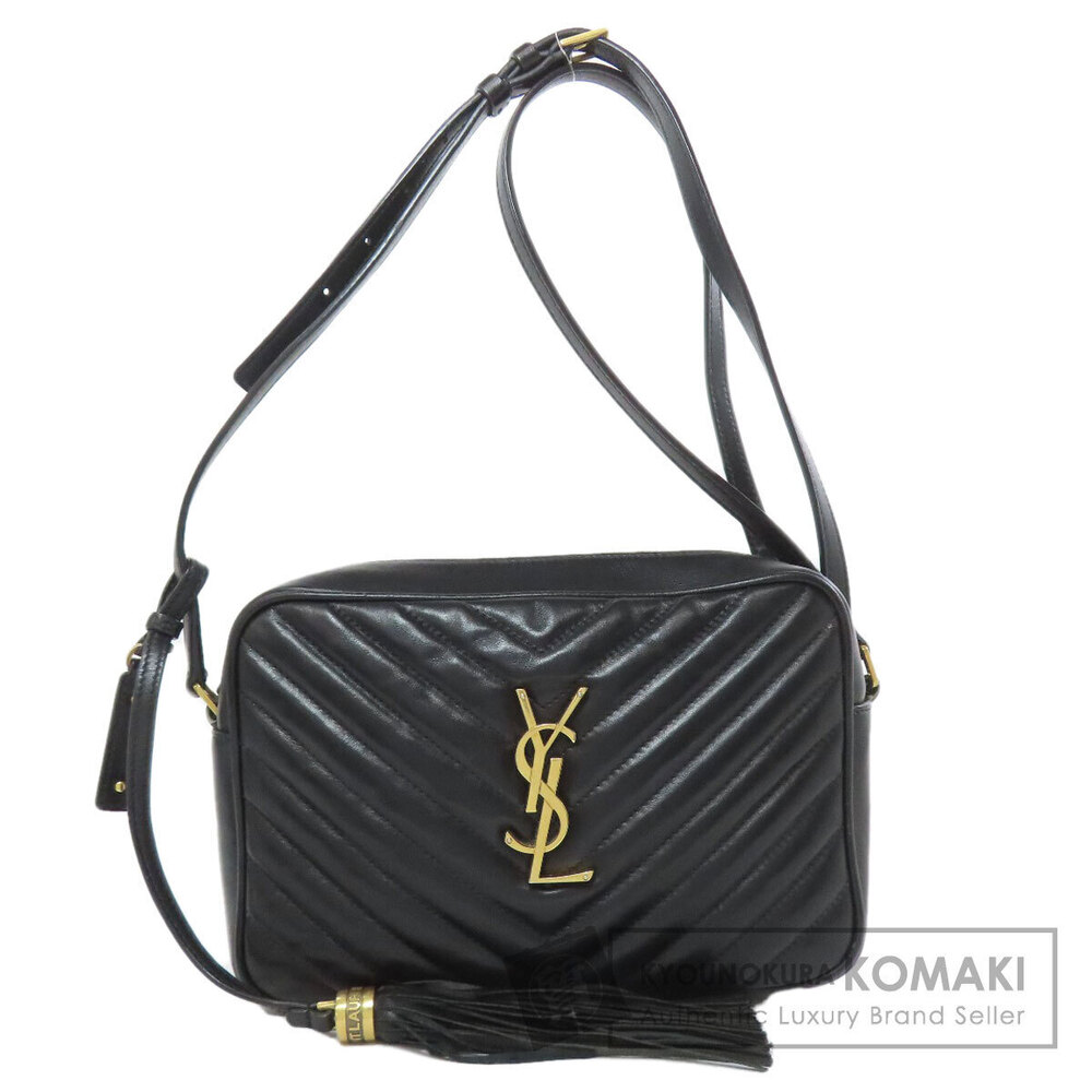 Saint Laurent Lou V Stitch Shoulder Bag Calfskin